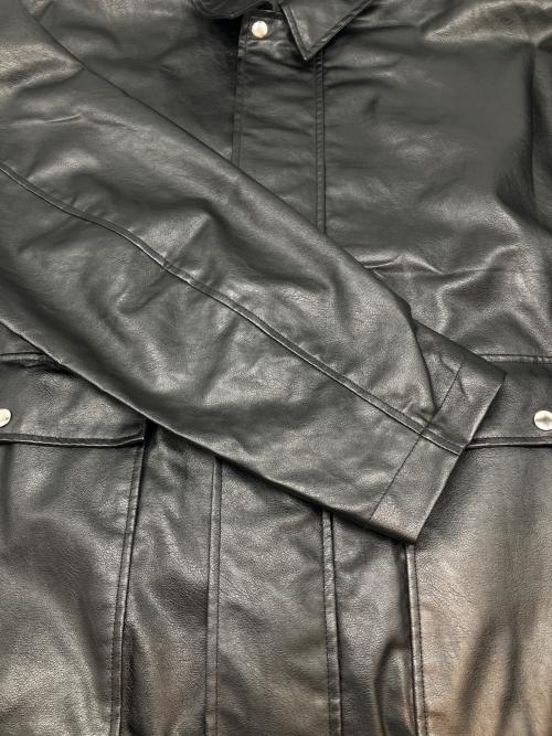 ADRER（アドラー）ADRER (アドラー) フェイクレザージャケット ブラック サイズ:Lの古着・服飾アイテム