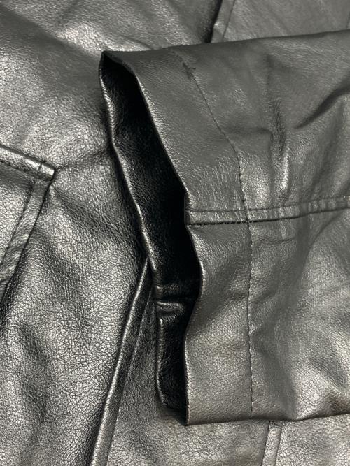 ADRER（アドラー）ADRER (アドラー) フェイクレザージャケット ブラック サイズ:Lの古着・服飾アイテム