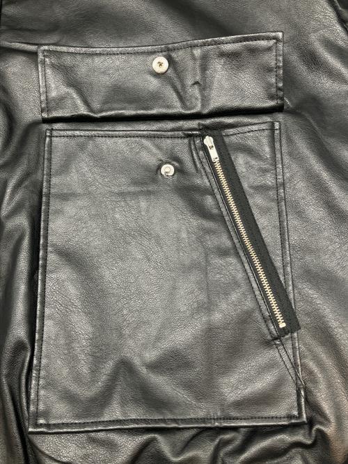 ADRER（アドラー）ADRER (アドラー) フェイクレザージャケット ブラック サイズ:Lの古着・服飾アイテム