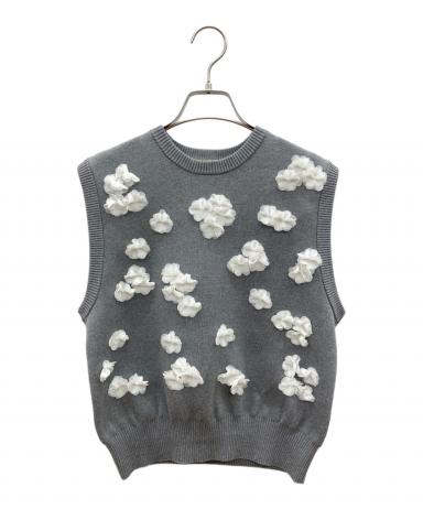 ★UNITED ARROWS フラワー装飾 ニットベスト★美品★ 中古・古着通販】UNITED ARROWS (ユナイテッドアローズ) 3Dフラワー