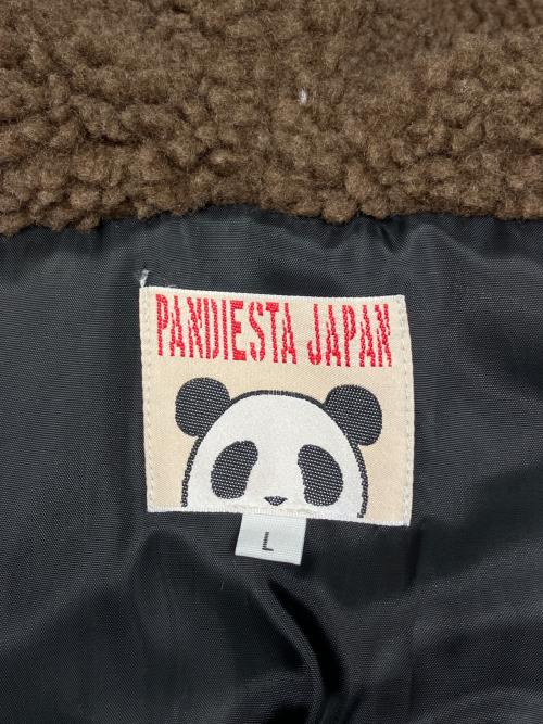 pandiesta japan（パンディエスタジャパン）pandiesta japan (パンディエスタジャパン) 中綿ジャケット ブラック×ブラウン サイズ:Lの古着・服飾アイテム