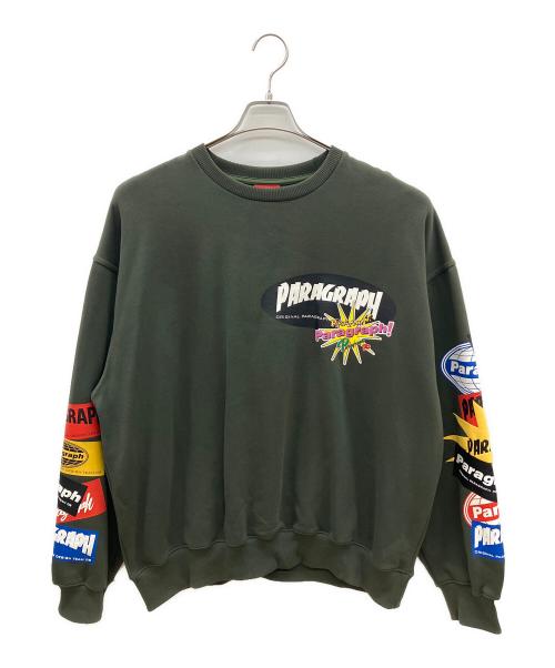 paragraph（パラグラフ）paragraph (パラグラフ) スウェット グリーン サイズ:不明の古着・服飾アイテム