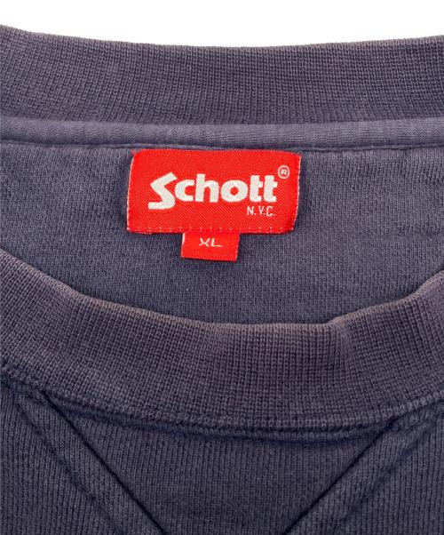 Schott（ショット）Schott (ショット) スウェット　アメカジ ネイビー サイズ:XLの古着・服飾アイテム