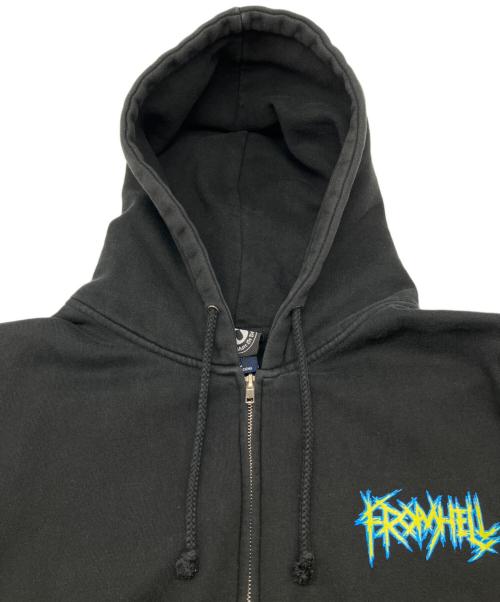 THRASHER（スラッシャー）THRASHER (スラッシャー) 00sジップパーカー ブラック サイズ:Lの古着・服飾アイテム