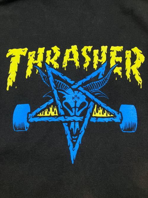 THRASHER（スラッシャー）THRASHER (スラッシャー) 00sジップパーカー ブラック サイズ:Lの古着・服飾アイテム
