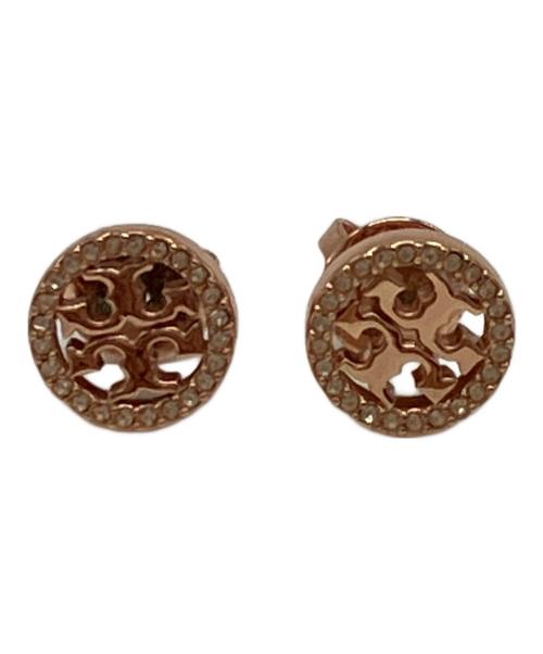 TORY BURCH（トリーバーチ）TORY BURCH (トリーバーチ) ミラー パヴェ スタッド Rose Gold/Crystal　ピアスの古着・服飾アイテム