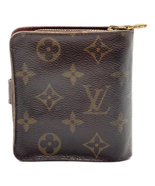 LOUIS VUITTON（ルイ ヴィトン）LOUIS VUITTON (ルイ ヴィトン) 2つ折り財布 モノグラム コンパクトジップ ブラウンの古着・服飾アイテム