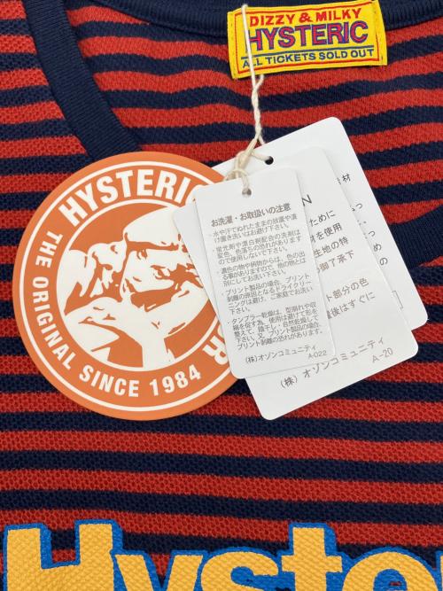 Hysteric Glamour（ヒステリックグラマー）Hysteric Glamour (ヒステリックグラマー) 長袖カットソー　Y2K レッド×ネイビー サイズ:FREEの古着・服飾アイテム