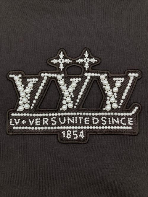 LOUIS VUITTON（ルイ ヴィトン）LOUIS VUITTON (ルイ ヴィトン) パールエンベリッシュド プルオーバーパーカー ブラック サイズ:Ｍの古着・服飾アイテム