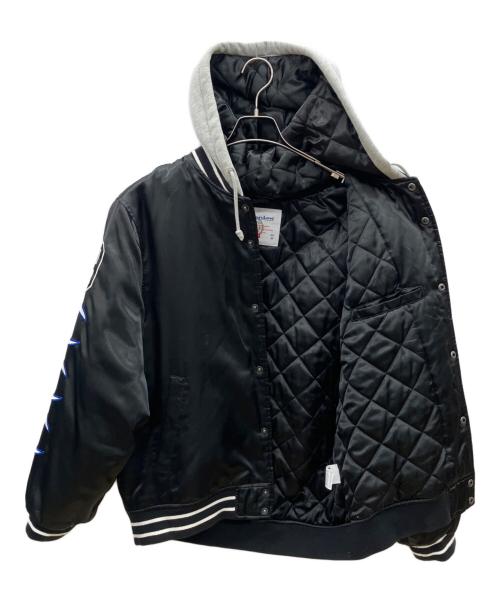 Champion（チャンピオン）Champion (チャンピオン) SUPREME (シュプリーム) Hooded Satin Varsity Jacket　18AW ブラック サイズ:Ｍの古着・服飾アイテム