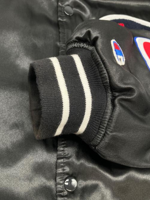 Champion（チャンピオン）Champion (チャンピオン) SUPREME (シュプリーム) Hooded Satin Varsity Jacket　18AW ブラック サイズ:Ｍの古着・服飾アイテム