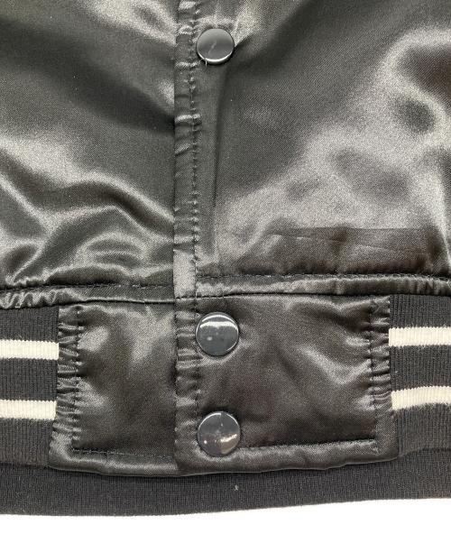 Champion（チャンピオン）Champion (チャンピオン) SUPREME (シュプリーム) Hooded Satin Varsity Jacket　18AW ブラック サイズ:Ｍの古着・服飾アイテム