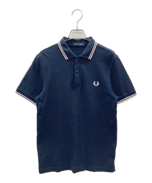 FRED PERRY（フレッドペリー）FRED PERRY (フレッドペリー) ポロシャツ ネイビー×ホワイト サイズ:Sの古着・服飾アイテム