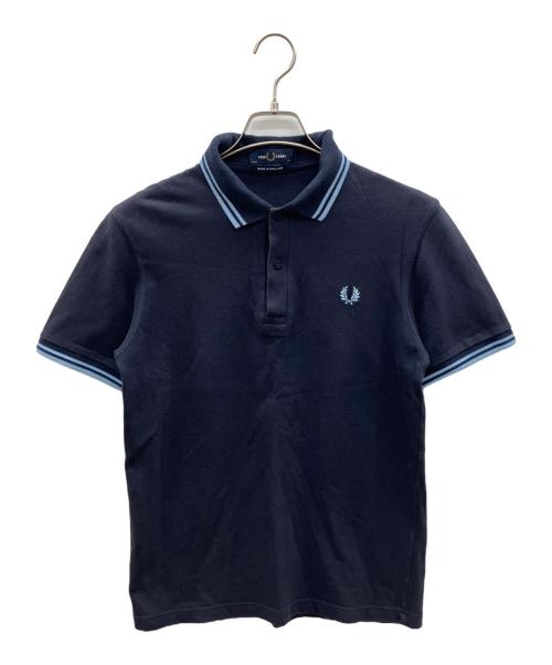 FRED PERRY（フレッドペリー）FRED PERRY (フレッドペリー) ポロシャツ ネイビー×ブルー サイズ:38の古着・服飾アイテム