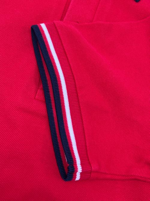 FRED PERRY（フレッドペリー）FRED PERRY (フレッドペリー) ポロシャツ レッド×ネイビー サイズ:38の古着・服飾アイテム