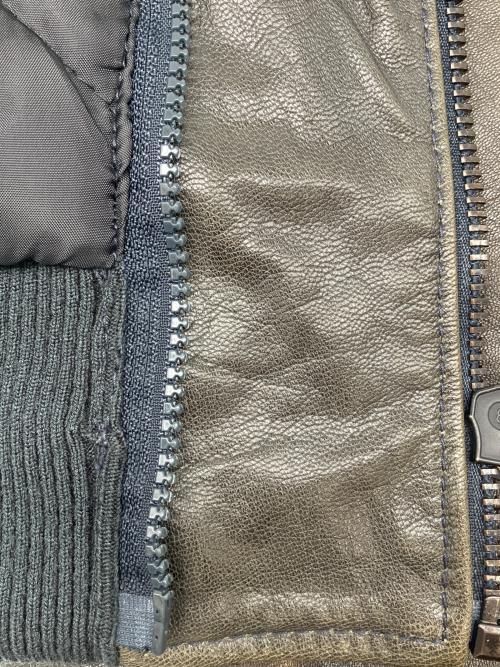 G-STAR RAW（ジースターロゥ）G-STAR RAW (ジースターロゥ) レザージャケット オリーブ×ブラック サイズ:Ｍの古着・服飾アイテム