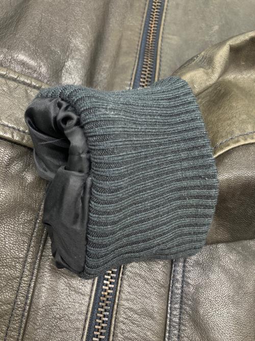G-STAR RAW（ジースターロゥ）G-STAR RAW (ジースターロゥ) レザージャケット オリーブ×ブラック サイズ:Ｍの古着・服飾アイテム