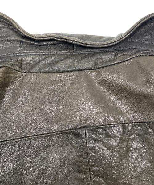 G-STAR RAW（ジースターロゥ）G-STAR RAW (ジースターロゥ) レザージャケット オリーブ×ブラック サイズ:Ｍの古着・服飾アイテム