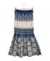 ISSEY MIYAKE FETE（イッセイミヤケフェット）の古着「プリーツスカート　2008年モデル」｜ブルー×グレー×ホワイト
