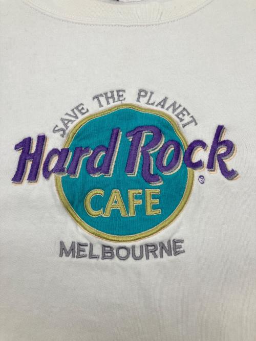 Hard Rock cafe（ハードロックカフェ）Hard Rock cafe (ハードロックカフェ) クルーネックスウェット　古着 ホワイト サイズ:XLの古着・服飾アイテム