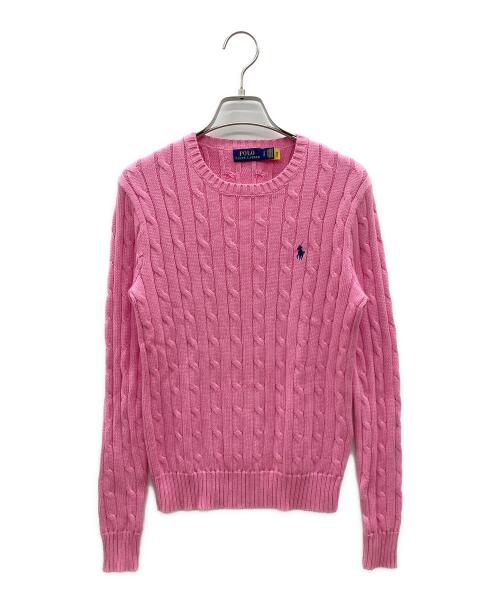 POLO RALPH LAUREN（ポロ・ラルフローレン）POLO RALPH LAUREN (ポロ・ラルフローレン) 厚手ニット ピンク サイズ:Sの古着・服飾アイテム