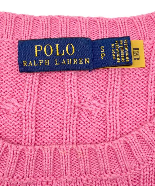 POLO RALPH LAUREN（ポロ・ラルフローレン）POLO RALPH LAUREN (ポロ・ラルフローレン) 厚手ニット ピンク サイズ:Sの古着・服飾アイテム
