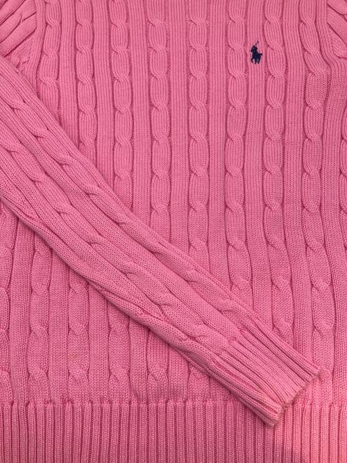 POLO RALPH LAUREN（ポロ・ラルフローレン）POLO RALPH LAUREN (ポロ・ラルフローレン) 厚手ニット ピンク サイズ:Sの古着・服飾アイテム