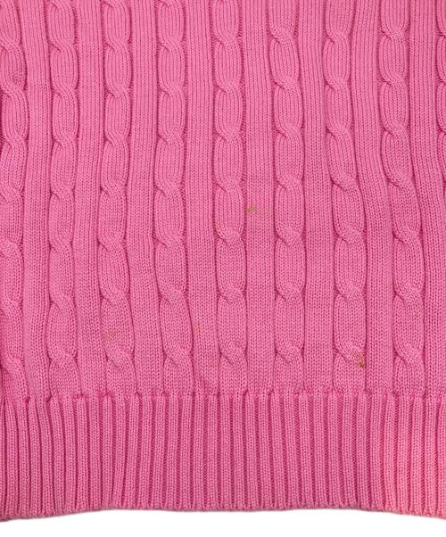 POLO RALPH LAUREN（ポロ・ラルフローレン）POLO RALPH LAUREN (ポロ・ラルフローレン) 厚手ニット ピンク サイズ:Sの古着・服飾アイテム