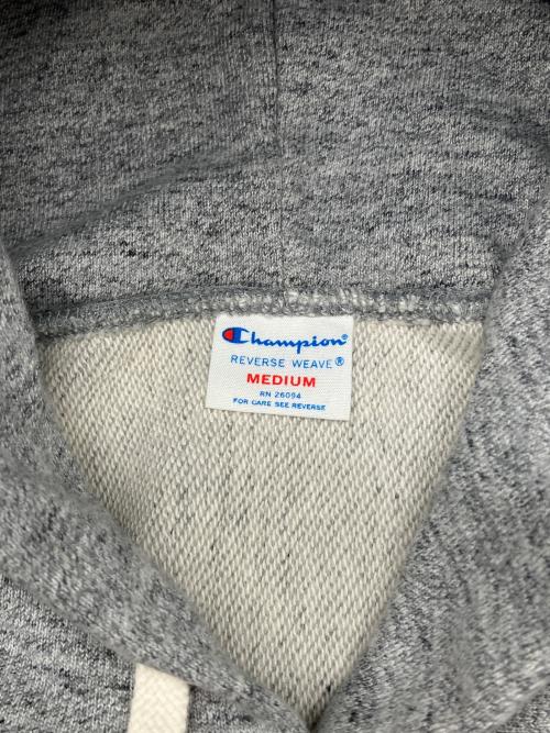 Champion REVERSE WEAVE（チャンピオン リバース ウィーブ）Champion REVERSE WEAVE (チャンピオン リバース ウィーブ) プルオーバーパーカー グレー サイズ:Ｍの古着・服飾アイテム