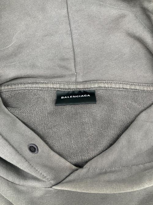 BALENCIAGA（バレンシアガ）BALENCIAGA (バレンシアガ) プルオーバーパーカー グレー サイズ:Ｍの古着・服飾アイテム