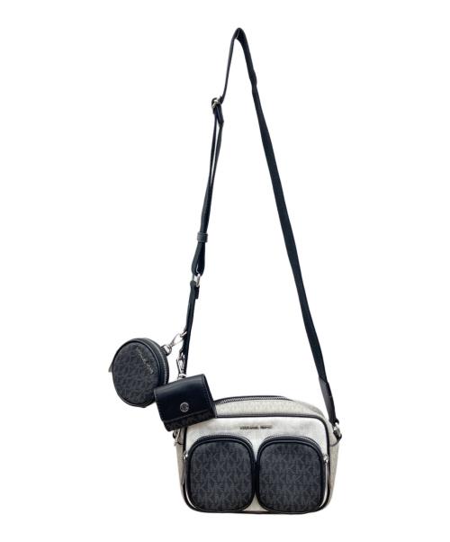 MICHAEL KORS（マイケルコース）MICHAEL KORS (マイケルコース) ショルダーバッグ ブラック×ホワイトの古着・服飾アイテム