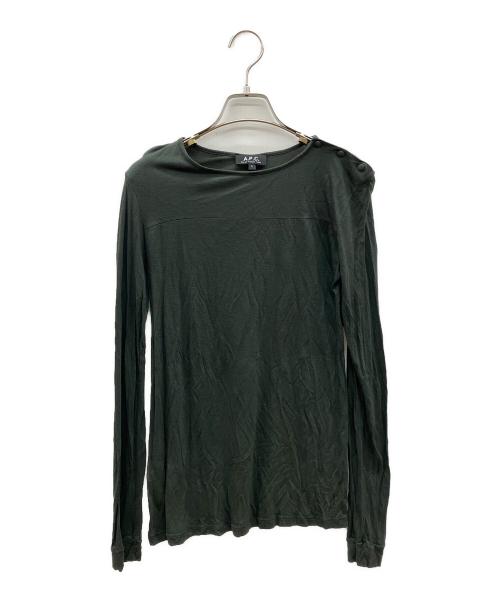 A.P.C.（アーペーセー）A.P.C. (アーペーセー) 90s長袖カットソー　古着 グリーン サイズ:Sの古着・服飾アイテム