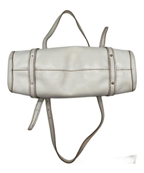 TOD'S（トッズ）TOD'S (トッズ) レザートートバッグ ホワイトの古着・服飾アイテム