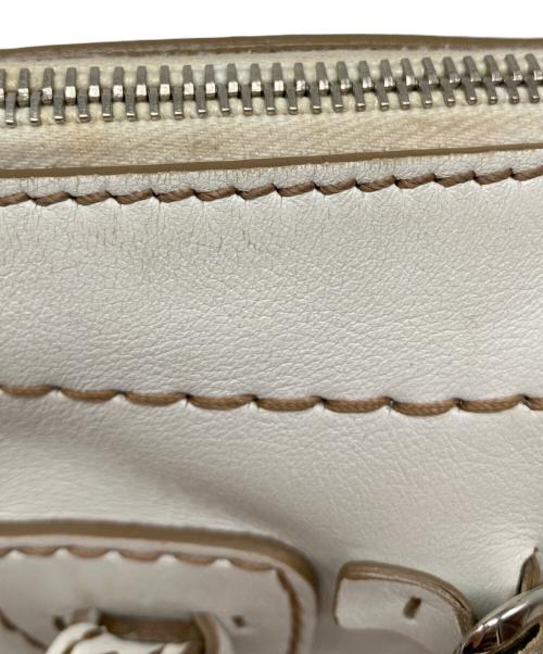TOD'S（トッズ）TOD'S (トッズ) レザートートバッグ ホワイトの古着・服飾アイテム