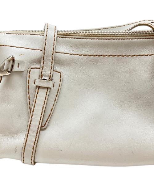 TOD'S（トッズ）TOD'S (トッズ) レザートートバッグ ホワイトの古着・服飾アイテム