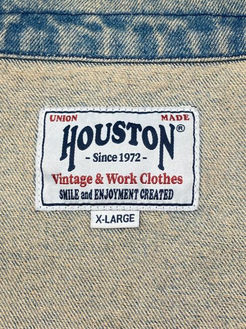 HOUSTON（ヒューストン）HOUSTON (ヒューストン) デニムダブルライダースジャケット インディゴ サイズ:XLの古着・服飾アイテム