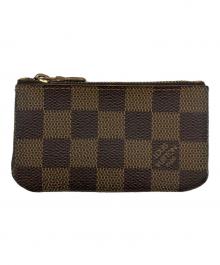 LOUIS VUITTON（ルイ ヴィトン）の古着「ダミエ　キーリング付きコインケース」｜ブラウン