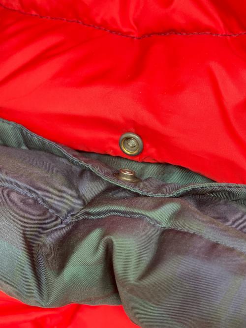 POLO RALPH LAUREN（ポロ・ラルフローレン）POLO RALPH LAUREN (ポロ・ラルフローレン) ダウンベスト グリーン×レッド サイズ:Lの古着・服飾アイテム