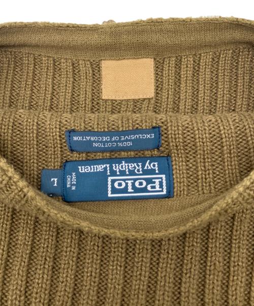 POLO RALPH LAUREN（ポロ・ラルフローレン）POLO RALPH LAUREN (ポロ・ラルフローレン) 厚手ニット グリーン サイズ:Lの古着・服飾アイテム