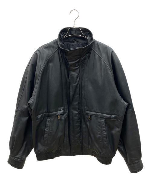 DAVID TAYLOR（デヴィット テイラー）DAVID TAYLOR (デヴィット テイラー) レザージャケット ブラック サイズ:Lの古着・服飾アイテム