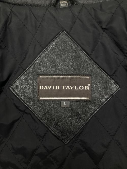 DAVID TAYLOR（デヴィット テイラー）DAVID TAYLOR (デヴィット テイラー) レザージャケット ブラック サイズ:Lの古着・服飾アイテム