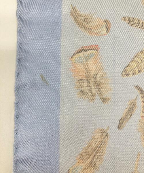 HERMES（エルメス）HERMES (エルメス) シルクスカーフ 	PLUMES(プルームズ) スカイブルーの古着・服飾アイテム