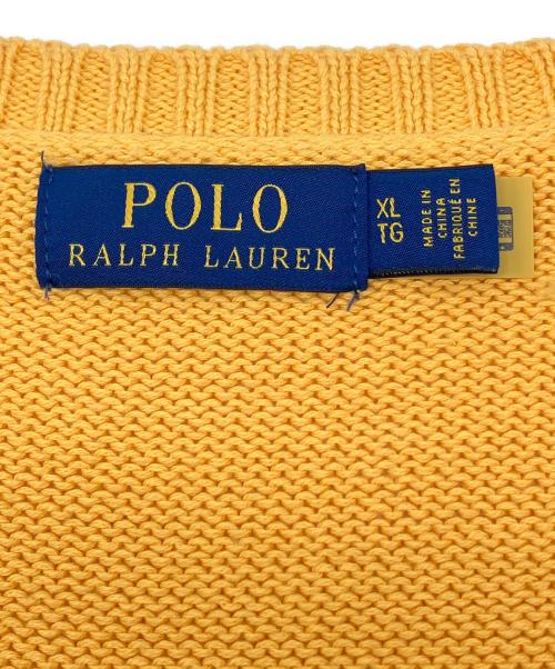 POLO RALPH LAUREN（ポロ・ラルフローレン）POLO RALPH LAUREN (ポロ・ラルフローレン) 厚手ニット イエロー サイズ:XLの古着・服飾アイテム