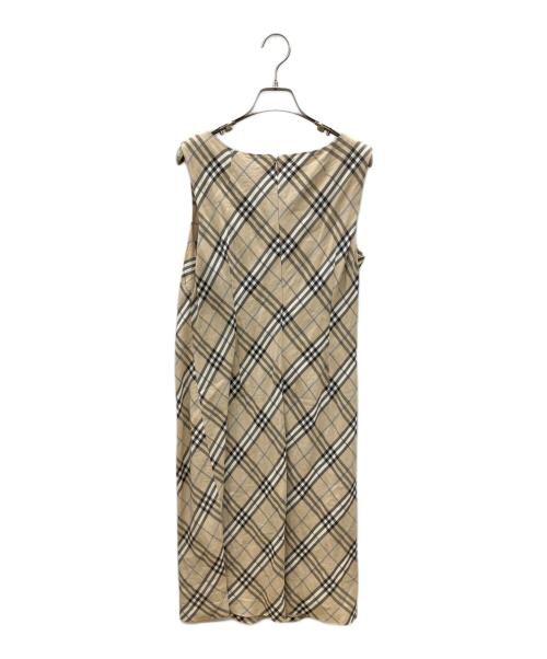 BURBERRY LONDON（バーバリーロンドン）BURBERRY LONDON (バーバリーロンドン) ノースリーブ・キャミソールワンピース ベージュ サイズ:13の古着・服飾アイテム