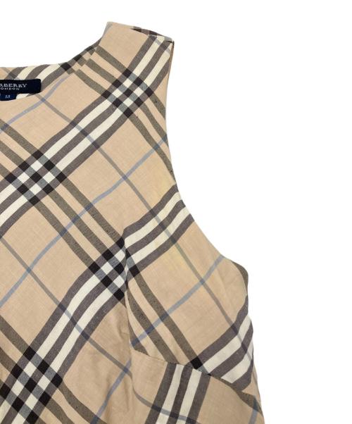 BURBERRY LONDON（バーバリーロンドン）BURBERRY LONDON (バーバリーロンドン) ノースリーブ・キャミソールワンピース ベージュ サイズ:13の古着・服飾アイテム
