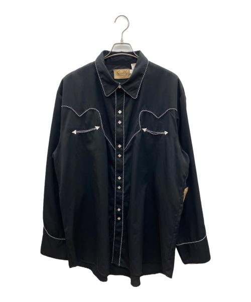 scully（スカリー）scully (スカリー) 長袖ワンピース　ウエスタンシャツ ブラック サイズ:XXLの古着・服飾アイテム