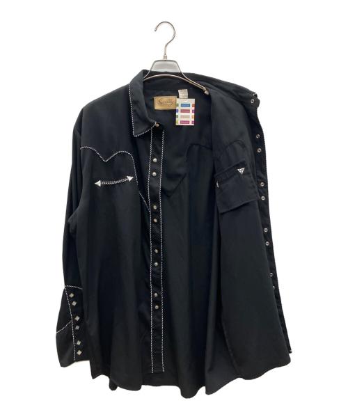 scully（スカリー）scully (スカリー) 長袖ワンピース　ウエスタンシャツ ブラック サイズ:XXLの古着・服飾アイテム