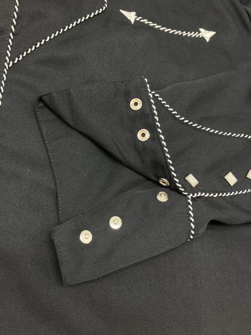 scully（スカリー）scully (スカリー) 長袖ワンピース　ウエスタンシャツ ブラック サイズ:XXLの古着・服飾アイテム