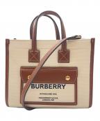 BURBERRYバーバリー）の古着「ミニフレヤトート」｜ベージュ×ブラウン