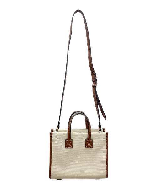 BURBERRY（バーバリー）BURBERRY (バーバリー) ミニフレヤトート ベージュ×ブラウンの古着・服飾アイテム